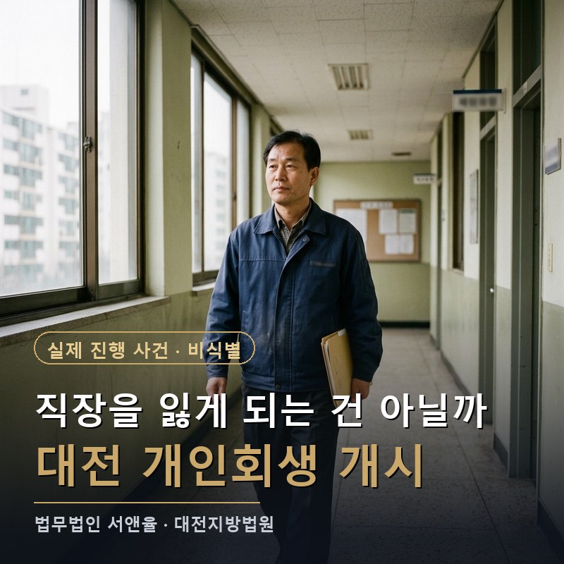 개인회생 단점, 직장에 알려질까 걱정된다면｜대전 13년차 공무직 개시결정 사례 — 이해를 돕기 위한 연출 이미지
