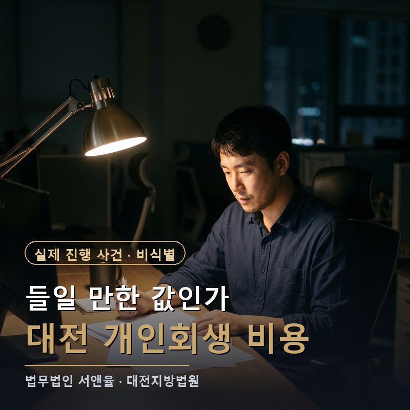 개인회생 비용, 들일 만한 가치가 있나｜대전지방법원 30대 회사원 개시결정 사례 — 이해를 돕기 위한 연출 이미지