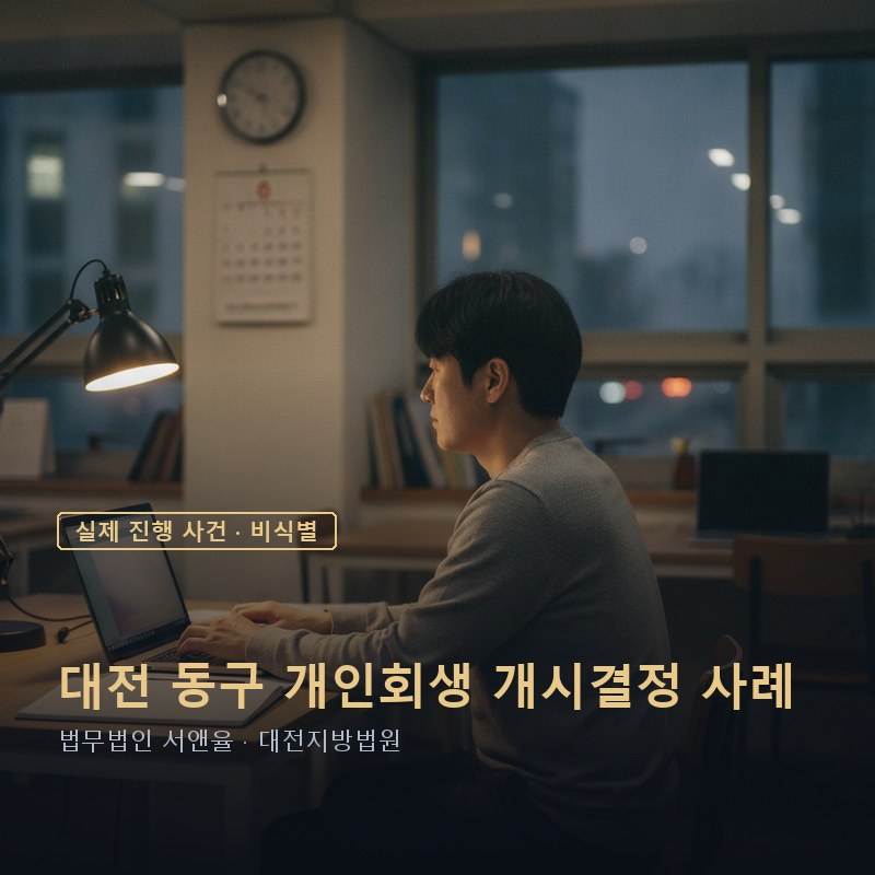 개인회생 기간, 정말 3년이면 끝날까|대전 30대 직장인 개시결정 사례 — 이해를 돕기 위한 연출 이미지